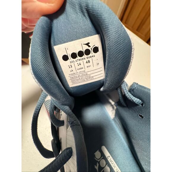 DIADORA MEN'S B.ICON 2 AG size 13 New with tags. Pickleball, tennis shoes - Picture 4 of 8